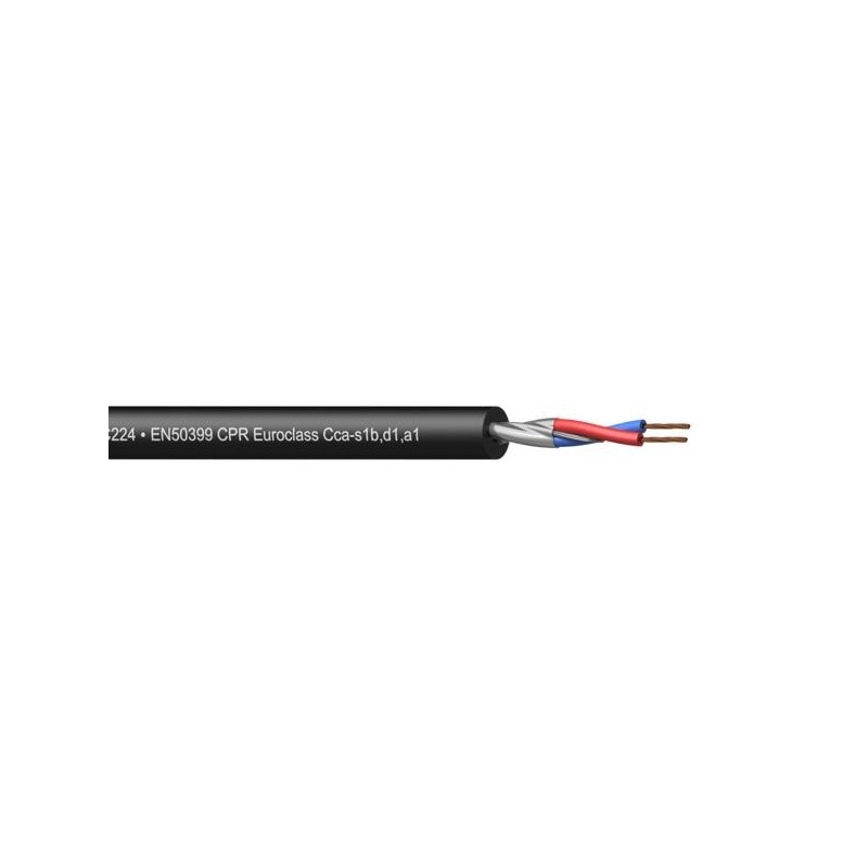 Procab CMC224-CCA/3 Balanced microphone cable - flex 2 x 0.20 mm2 - 24 AWG - EN50399 CPR Eurocla